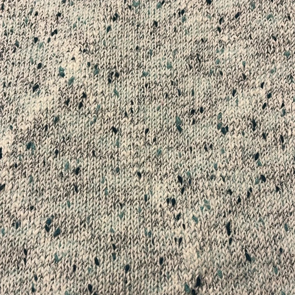 TALBOTS Blue Green Heather Speckle Knit Sweater Winter Scarf, Tassels, New NWT